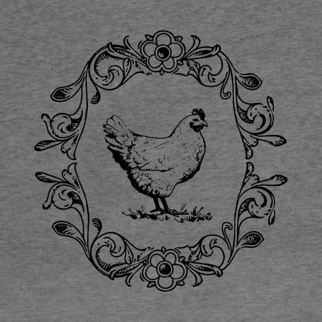 Chicken Animal Vegan Cool Vegetarian Hipster Illustration T-Shirts by Anthony88